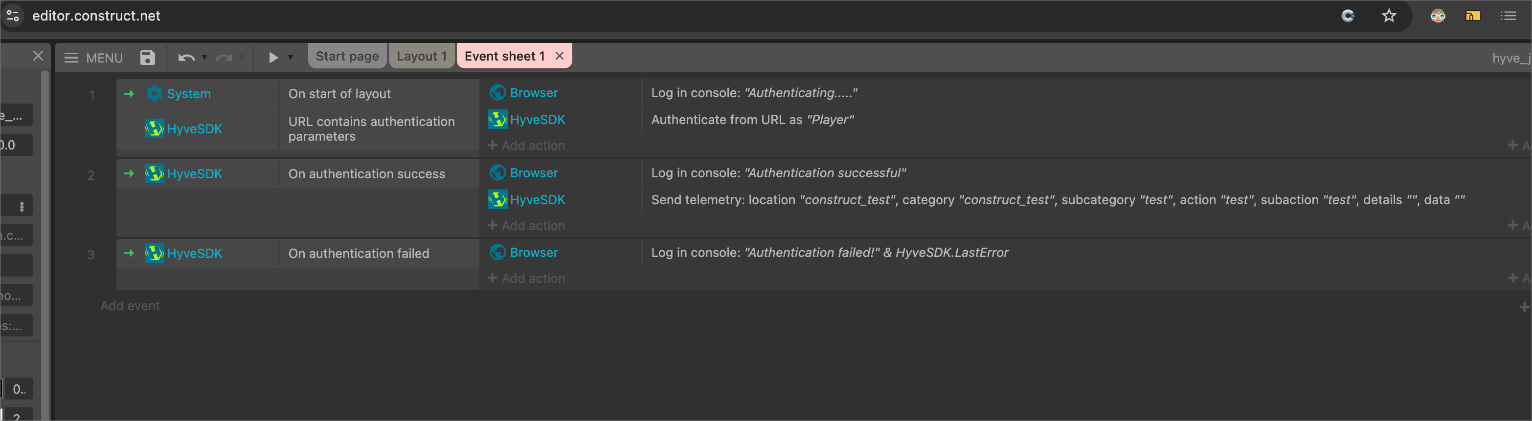 Event Sheet Examples